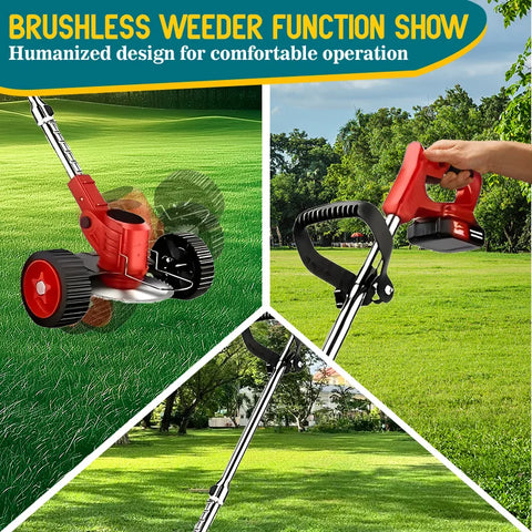 Cordless Lawn Mower Weed Trimmer for Gardens Courtyards