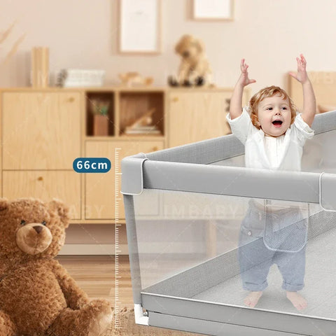 IMBABY Large Gray Baby Playpen Safety Activity Fence