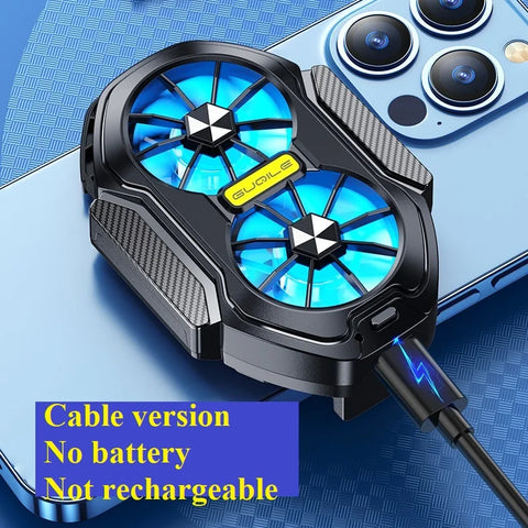 FS01 Dual Fan Rechargeable Phone Cooler with Game Button