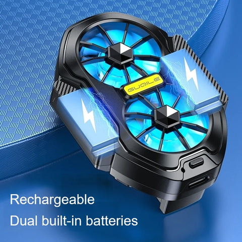 FS01 Dual Fan Rechargeable Phone Cooler with Game Button