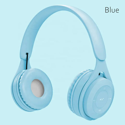 Y08 Wireless Bluetooth Macaron Headphones Stereo Gaming Headset with Mic