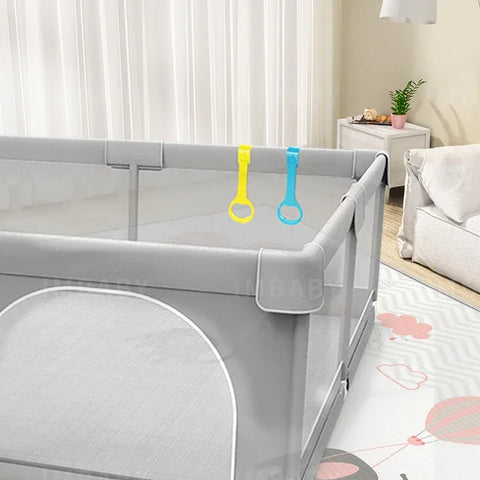 IMBABY Large Gray Baby Playpen Safety Activity Fence