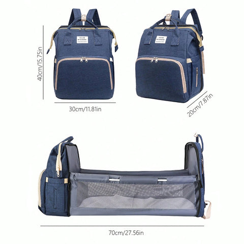 Foldable Diaper Bag with Changing Station & Insulated Pocket