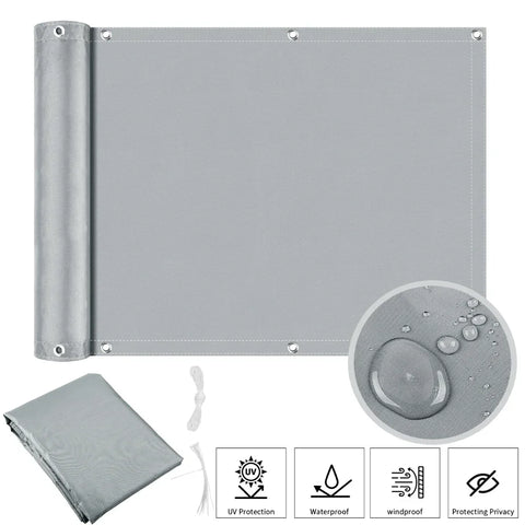 Waterproof Balcony Privacy Shade Cloth 95% UV Protection
