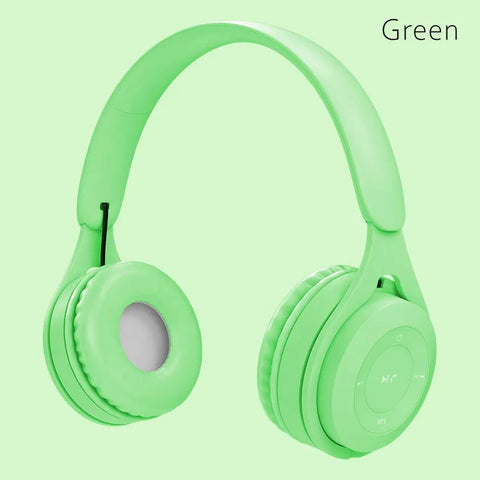 Y08 Wireless Bluetooth Macaron Headphones Stereo Gaming Headset with Mic