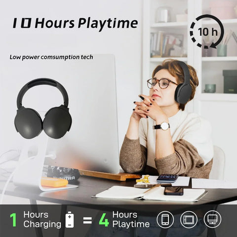 HiFi Wireless Bluetooth Headphones Over-Ear Stereo with HD Mic