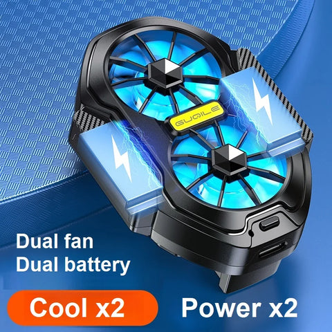 FS01 Dual Fan Rechargeable Phone Cooler with Game Button