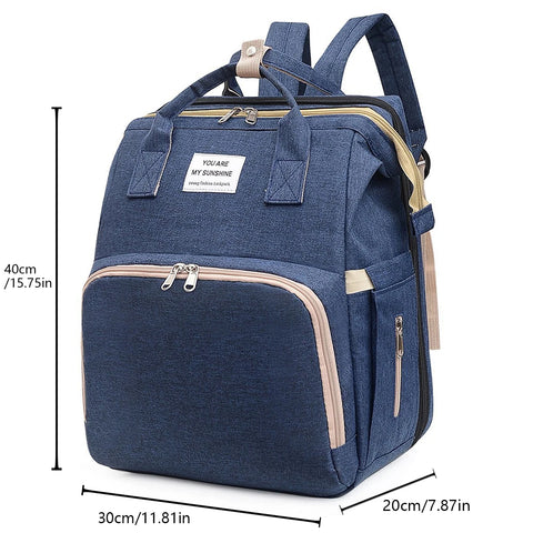 Foldable Diaper Bag with Changing Station & Insulated Pocket